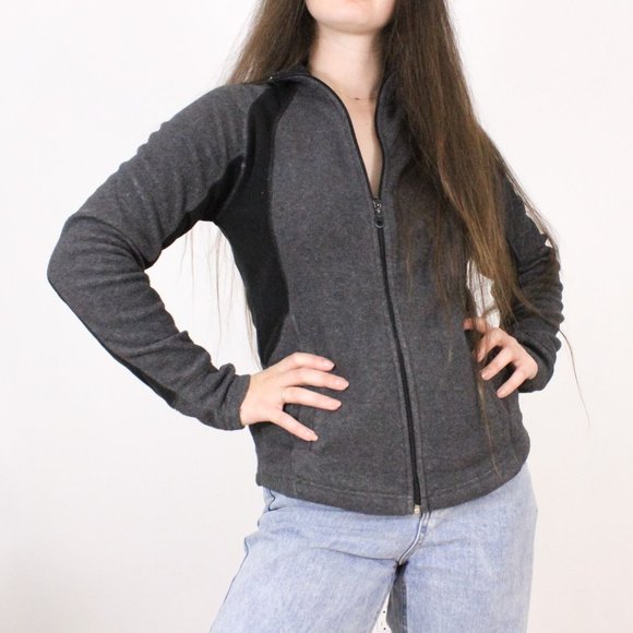 *ACX Grey and Black Zip Up Sweater - Picture 4 of 9